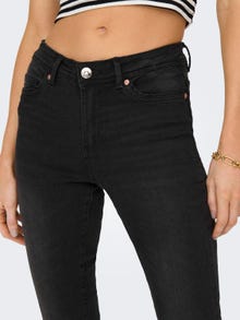 ONLY Skinny Fit Mid waist Jeans -Washed Black - 15230459
