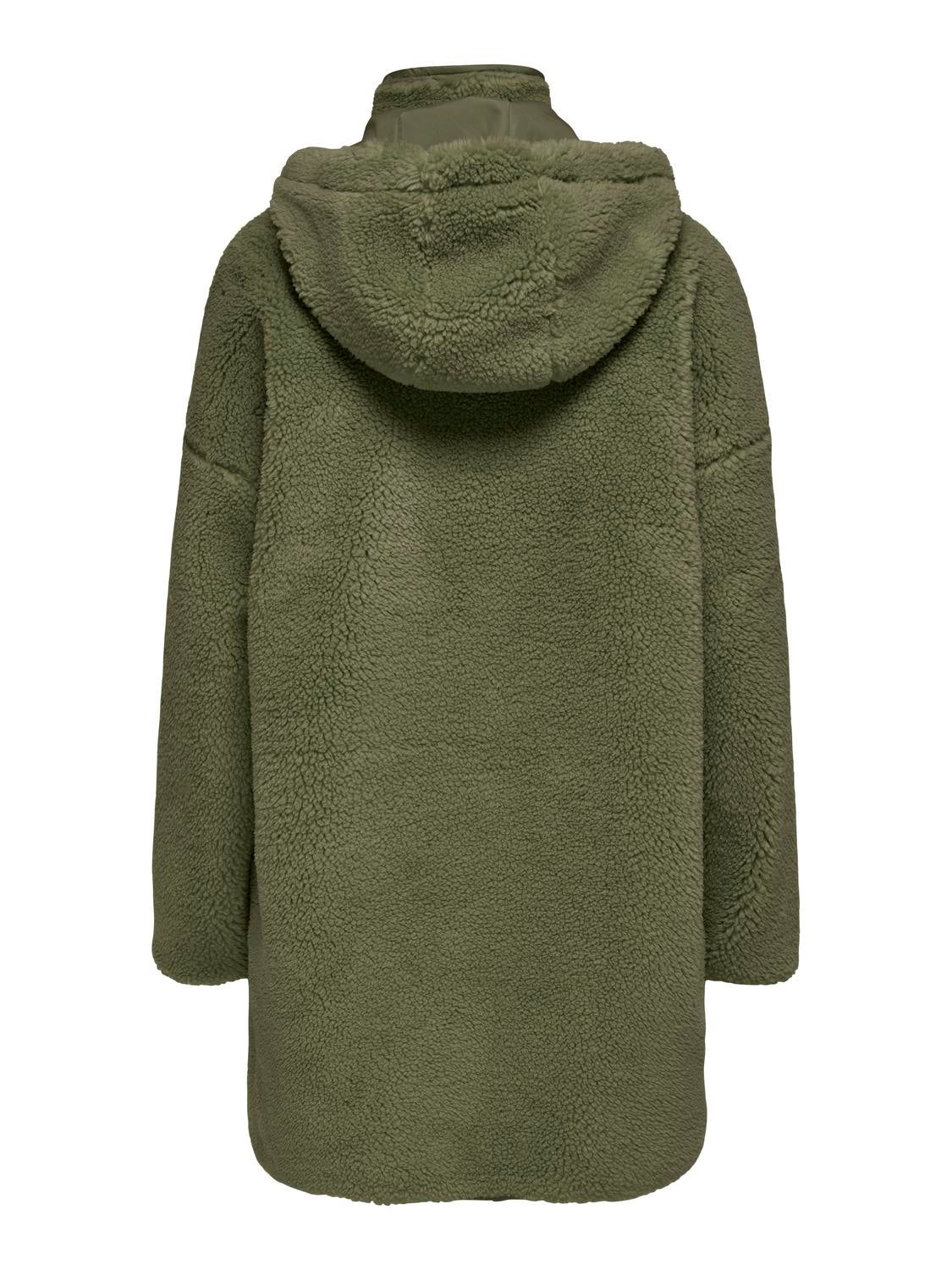 Oversize sherpa Jacket | Dark Green | ONLY®