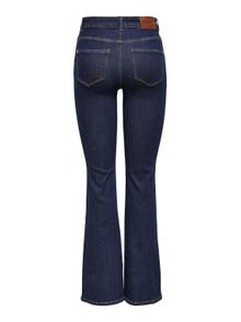ONLY Utsvängd passform Hög midja Jeans -Dark Blue Denim - 15230472