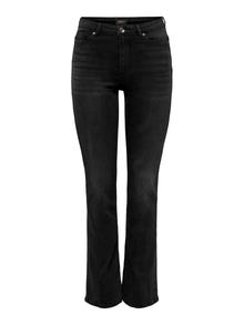 ONLY Ausgestellt Hohe Taille Jeans -Washed Black - 15230476