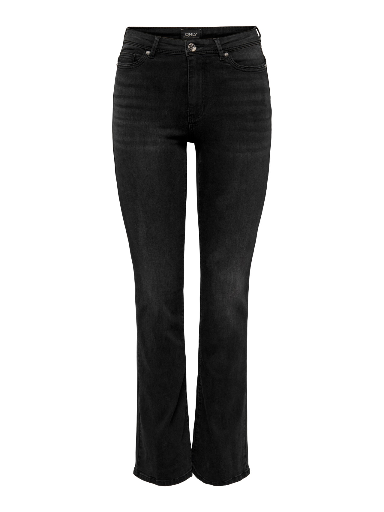 ONLY Flared Fit High waist Jeans -Washed Black - 15230476