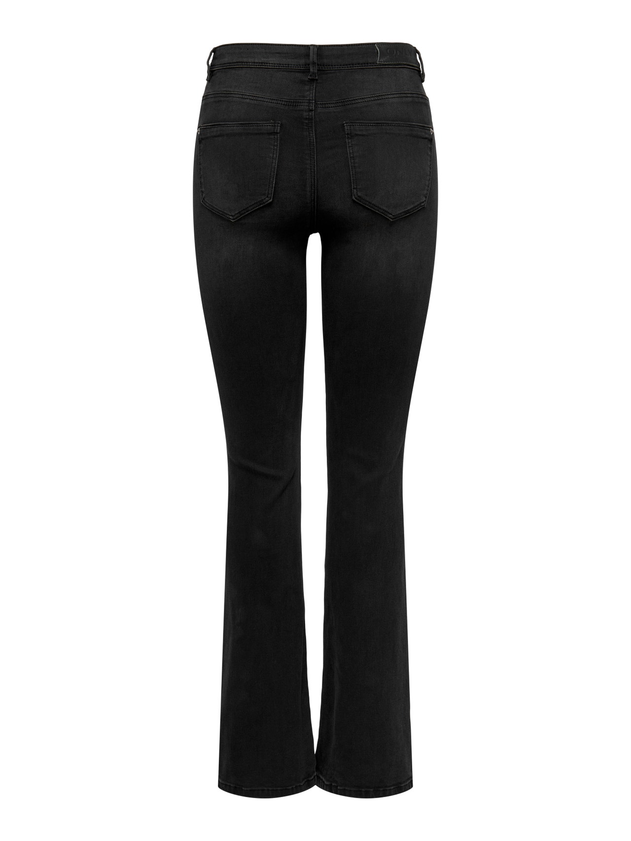 ONLY Ausgestellt Hohe Taille Jeans -Washed Black - 15230476