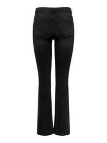 ONLY Jeans Flared Fit Taille haute -Washed Black - 15230476