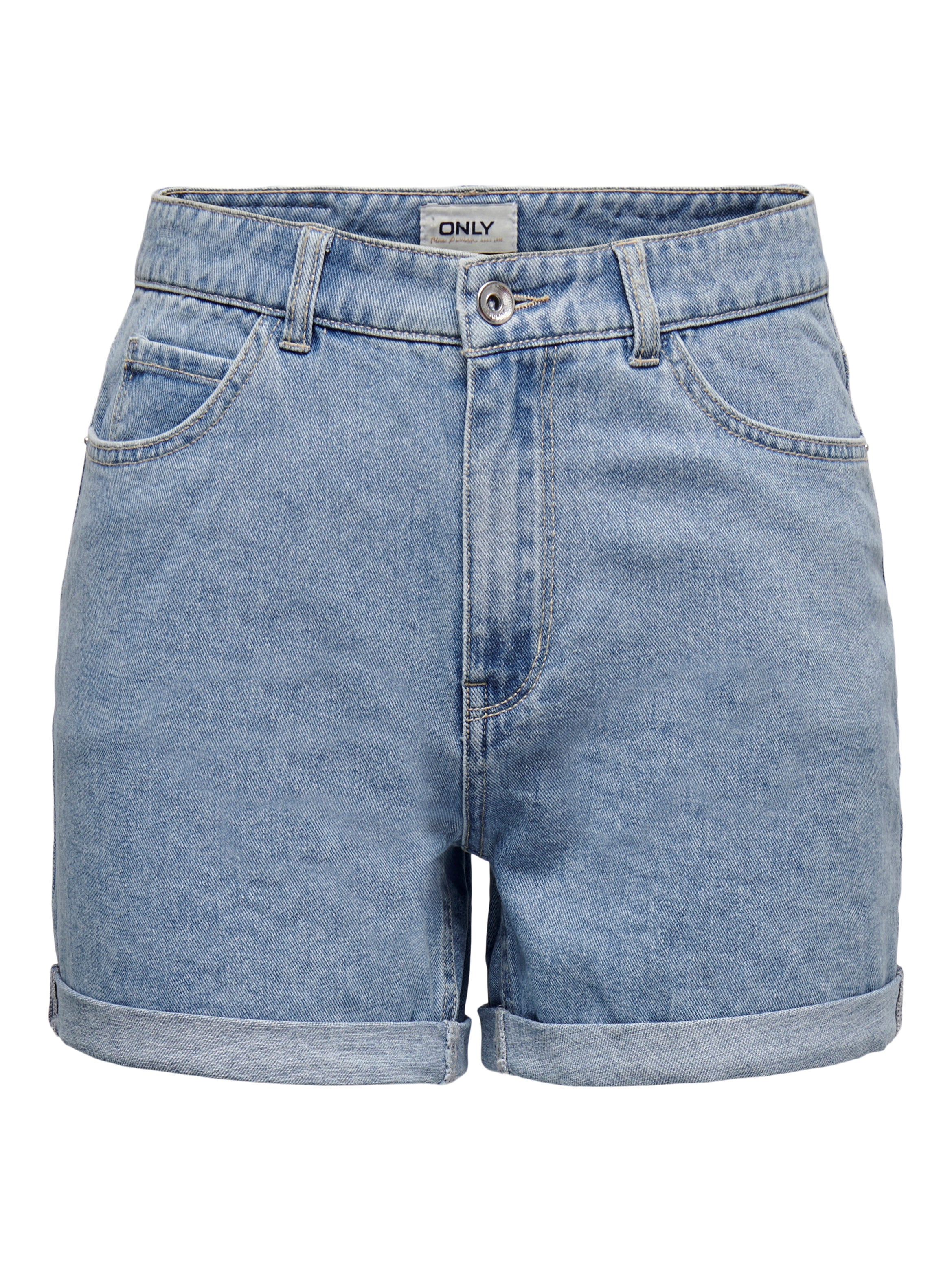 Thumbnail - Onlvega Hohe Taille Normal Geschnitten Jeans-shorts