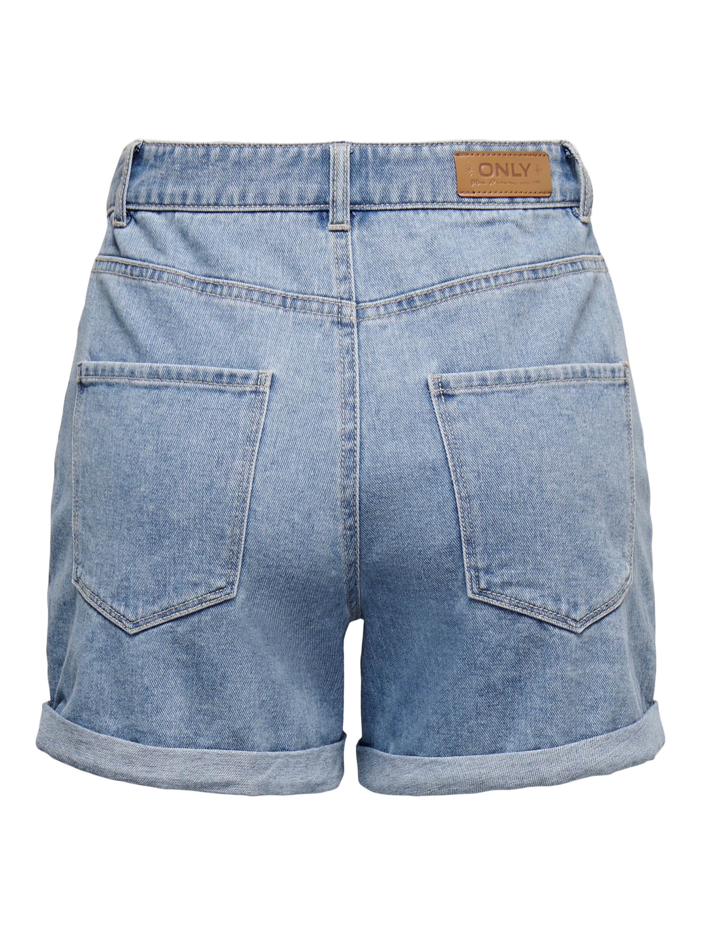 Thumbnail - Onlvega Hohe Taille Normal Geschnitten Jeans-shorts