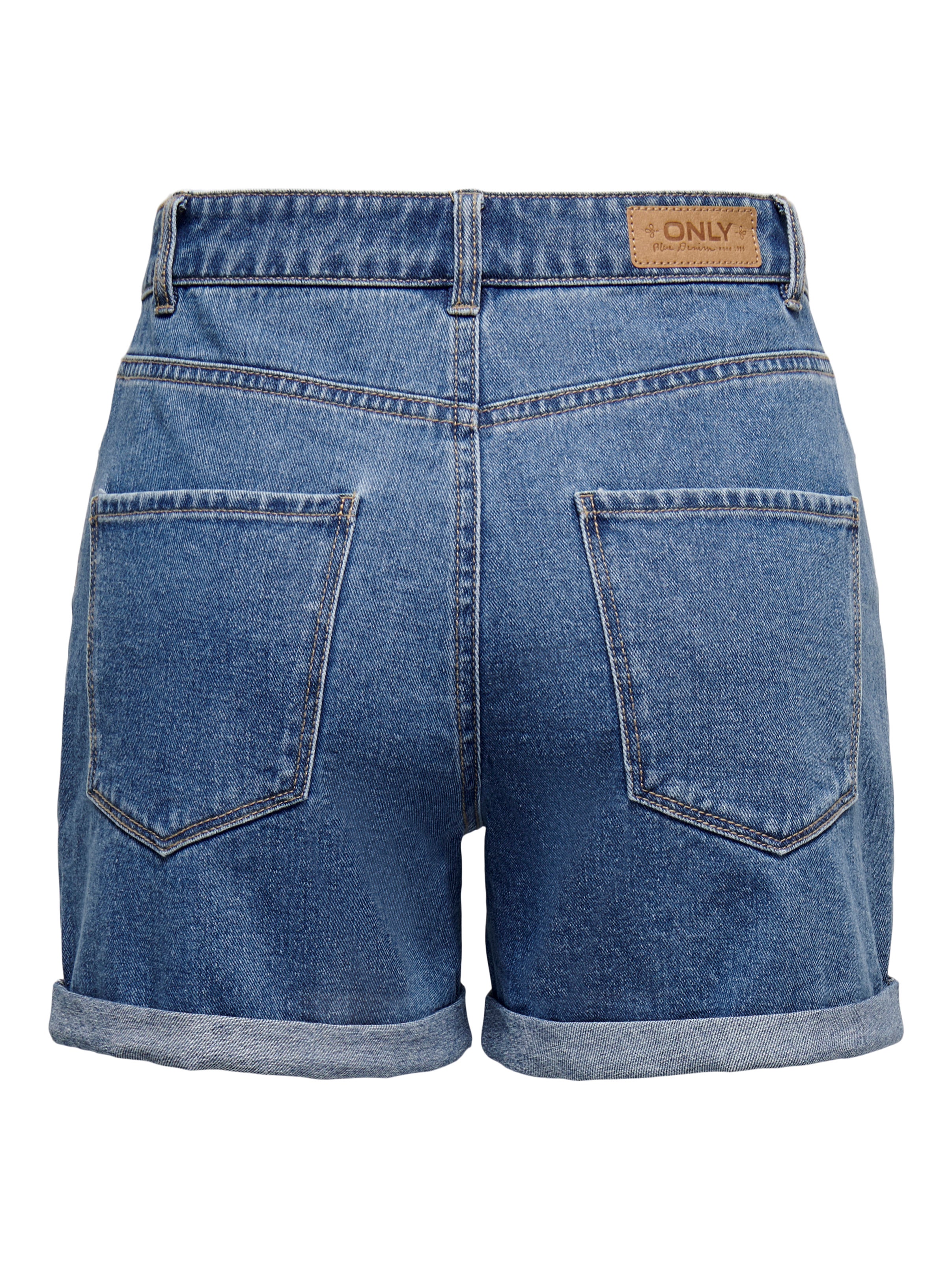 Thumbnail - Onlvega Hohe Taille Normal Geschnitten Jeans-shorts
