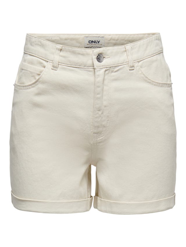 ONLY Regular fit High waist Omvouwbare zomen Shorts - 15230571