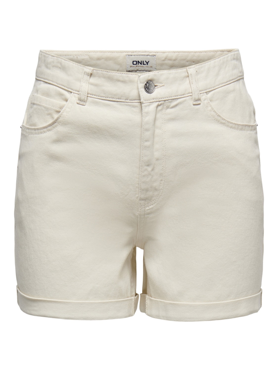ONLY Regular fit High waist Omvouwbare zomen Shorts -Ecru - 15230571