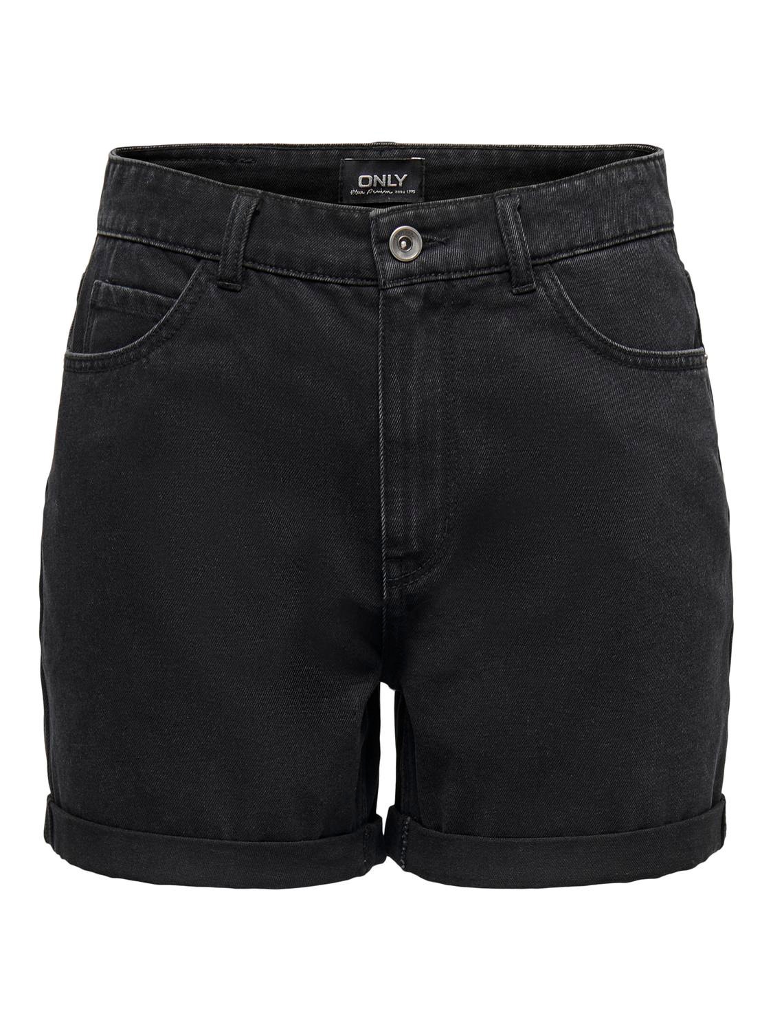 ONLY ONLVega life hw mamá Shorts -Black Denim - 15230571