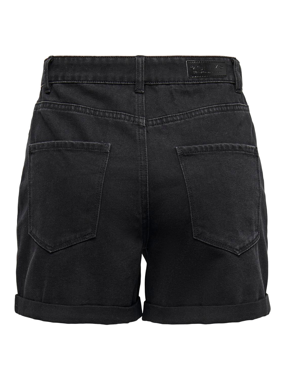 ONLY ONLVega life hw mamá Shorts -Black Denim - 15230571