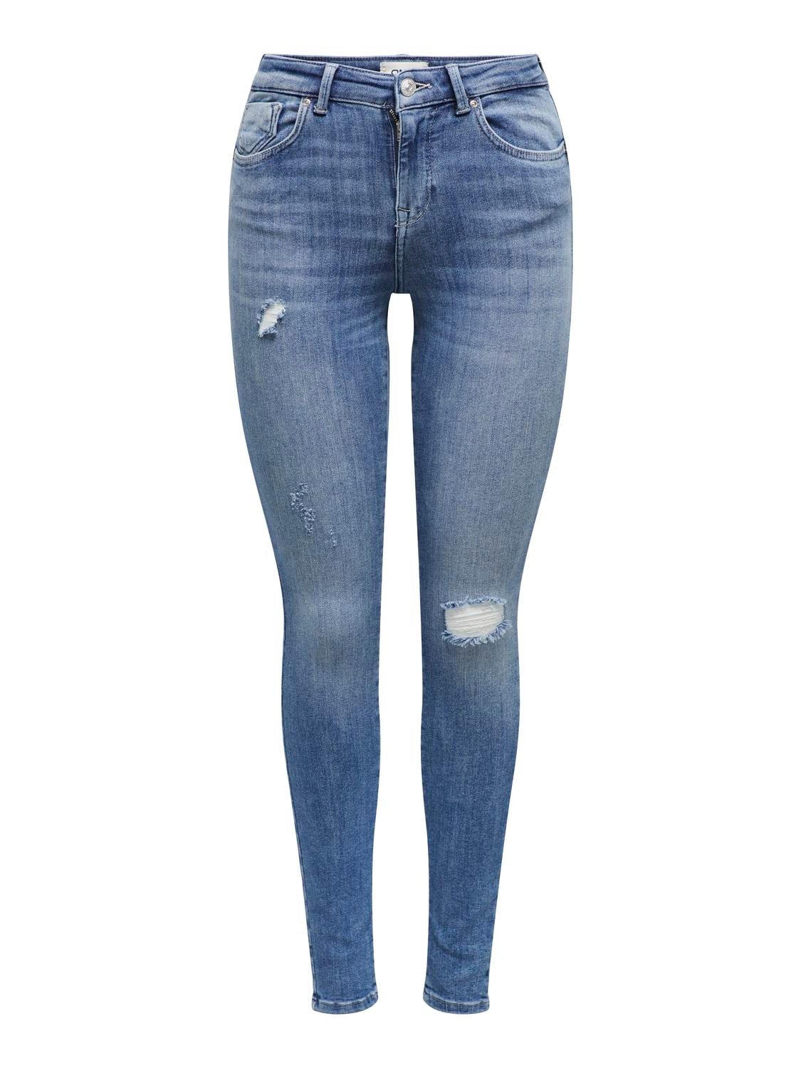 ONLY ONLPower Life Mid Push Skinny jeans -Medium Blue Denim - 15230607
