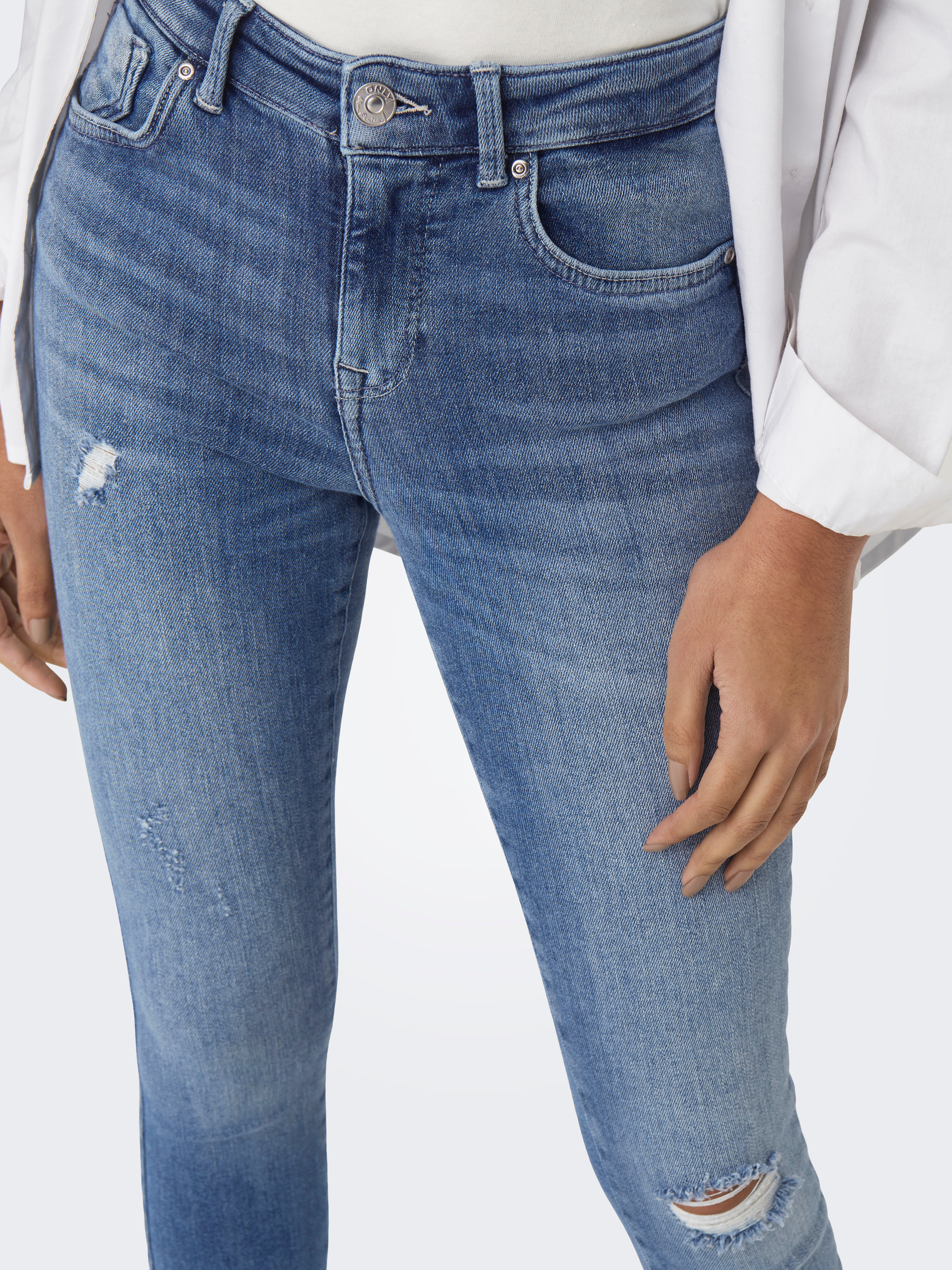 ONLPOWER Mittlere Taille Skinny Fit Jeans | Mittelblau | ONLY®
