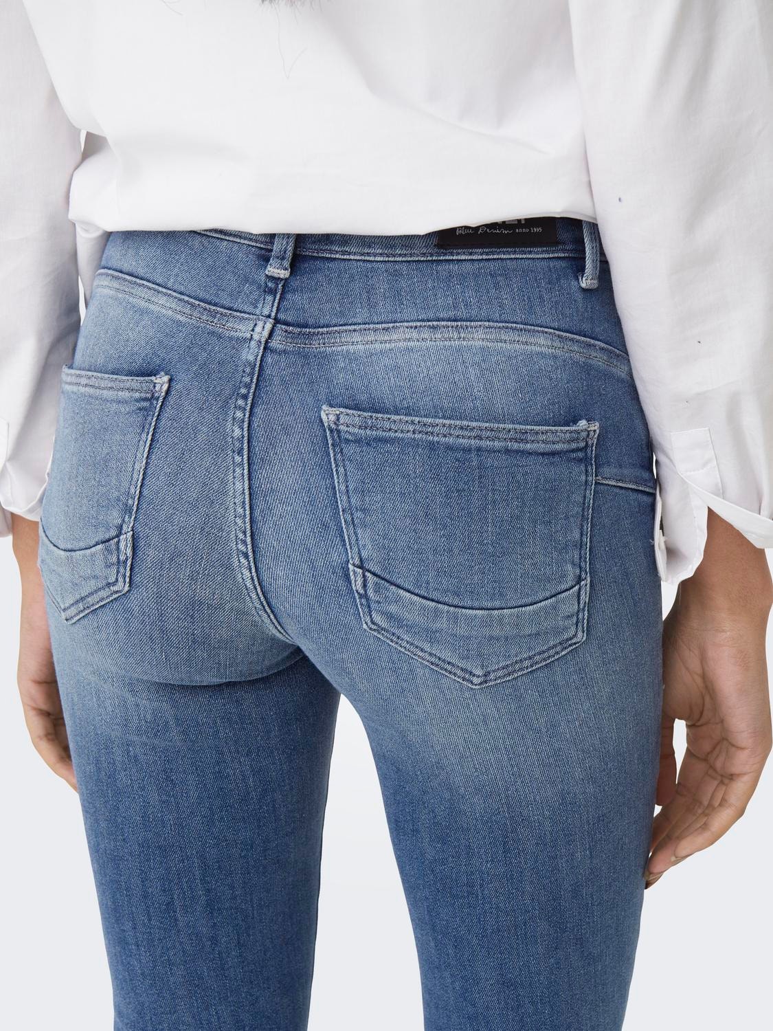 ONLY Skinny Fit Mid waist Jeans -Medium Blue Denim - 15230607