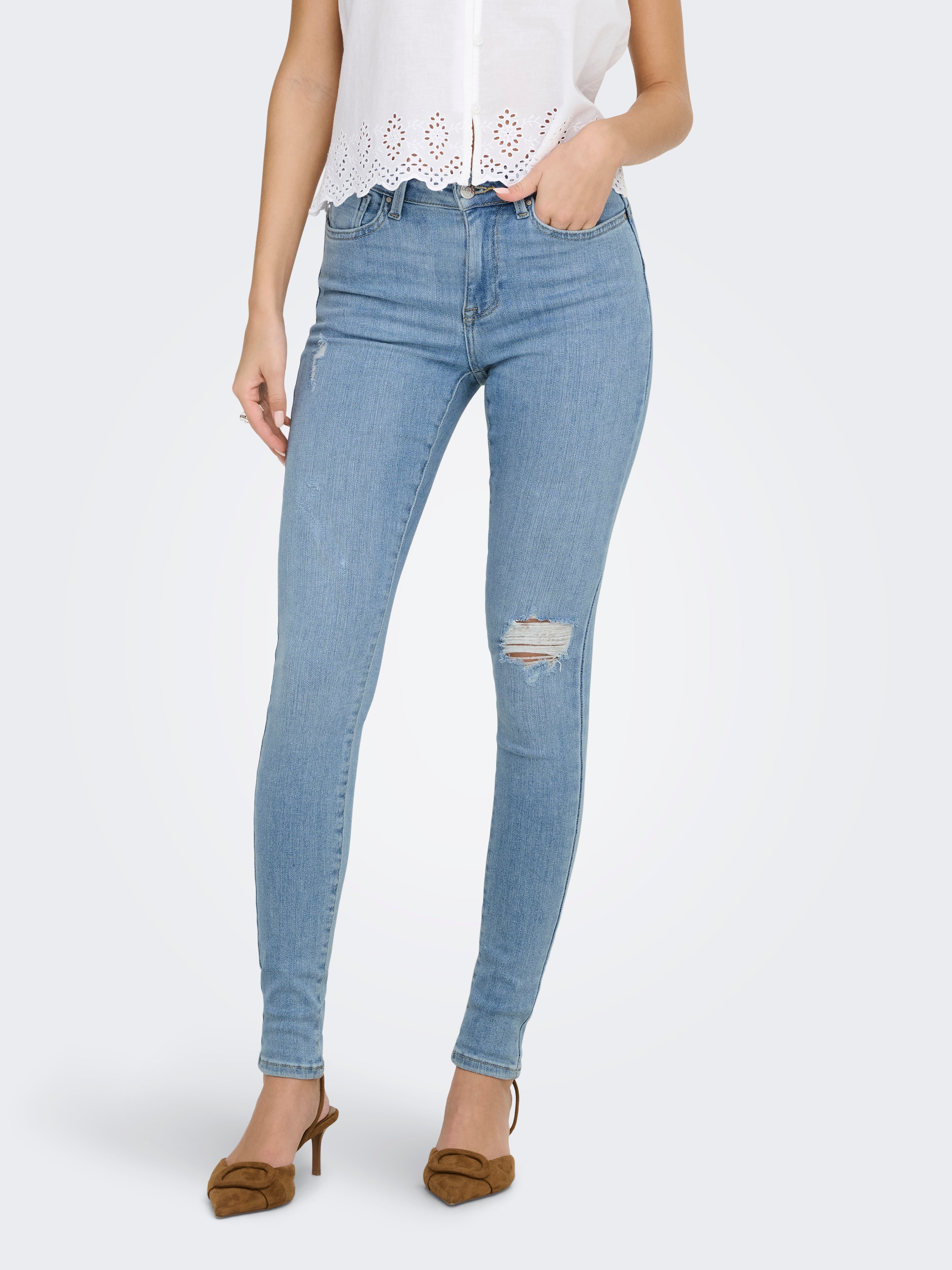 Onlpower Mittlere Taille Skinny Fit Jeans