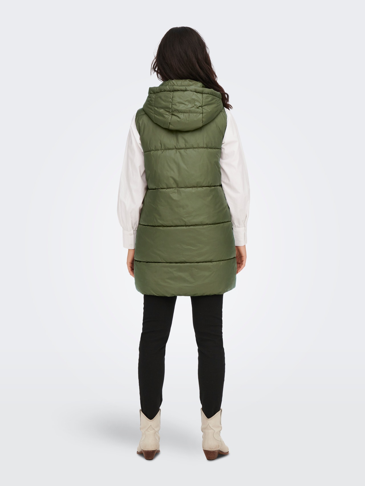 Puffer Waistcoat | Medium Green | ONLY®