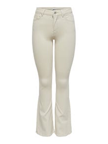 ONLY ONLBlush life mid Flared Jeans -Ecru - 15230778