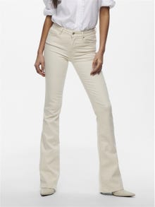 ONLY Ausgestellt Mittlere Taille Jeans -Ecru - 15230778