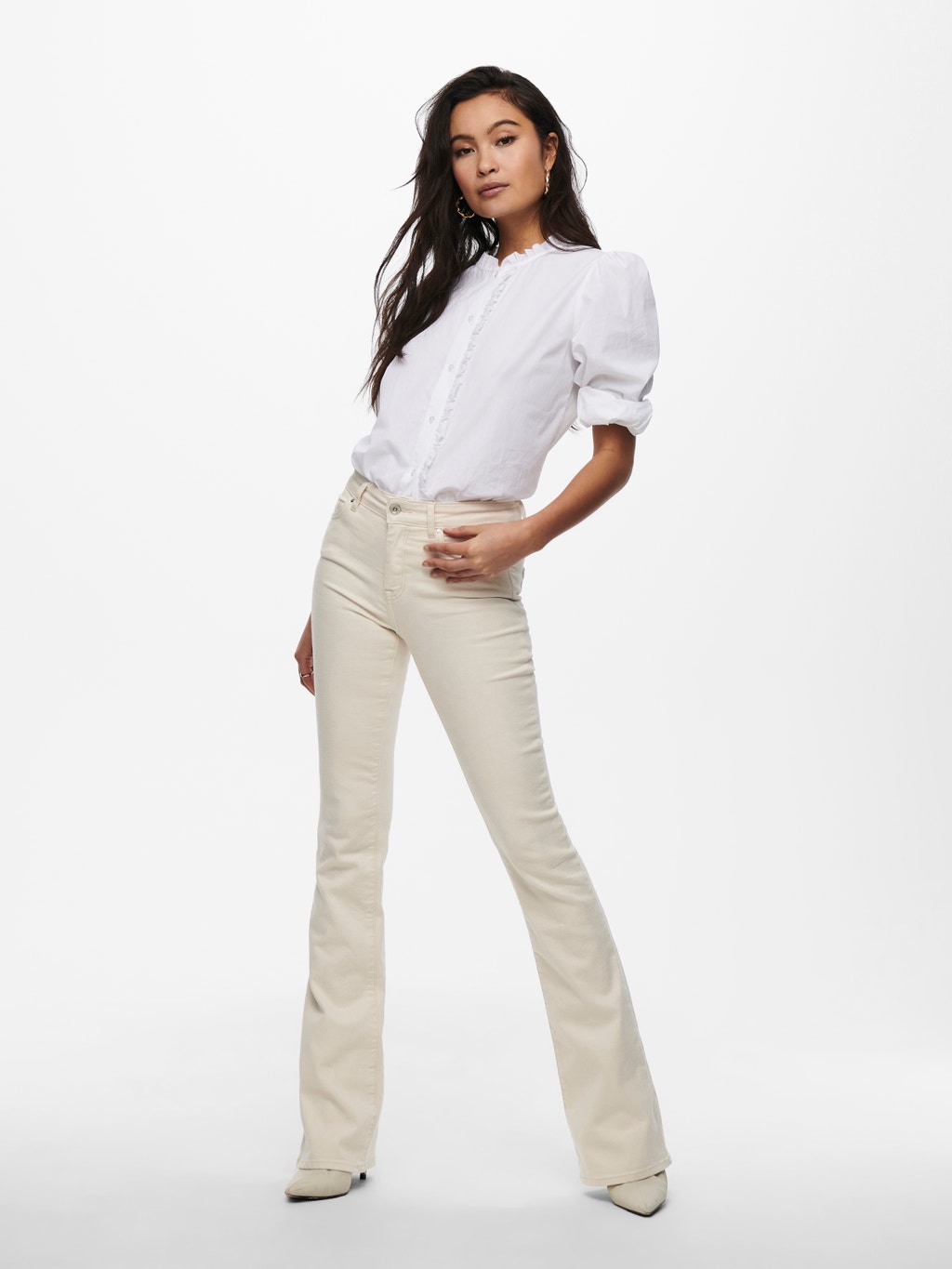 onlblush life mid flared jeans