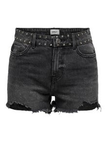 ONLY ONLPacy hw studded Denim shorts -Black Denim - 15231006