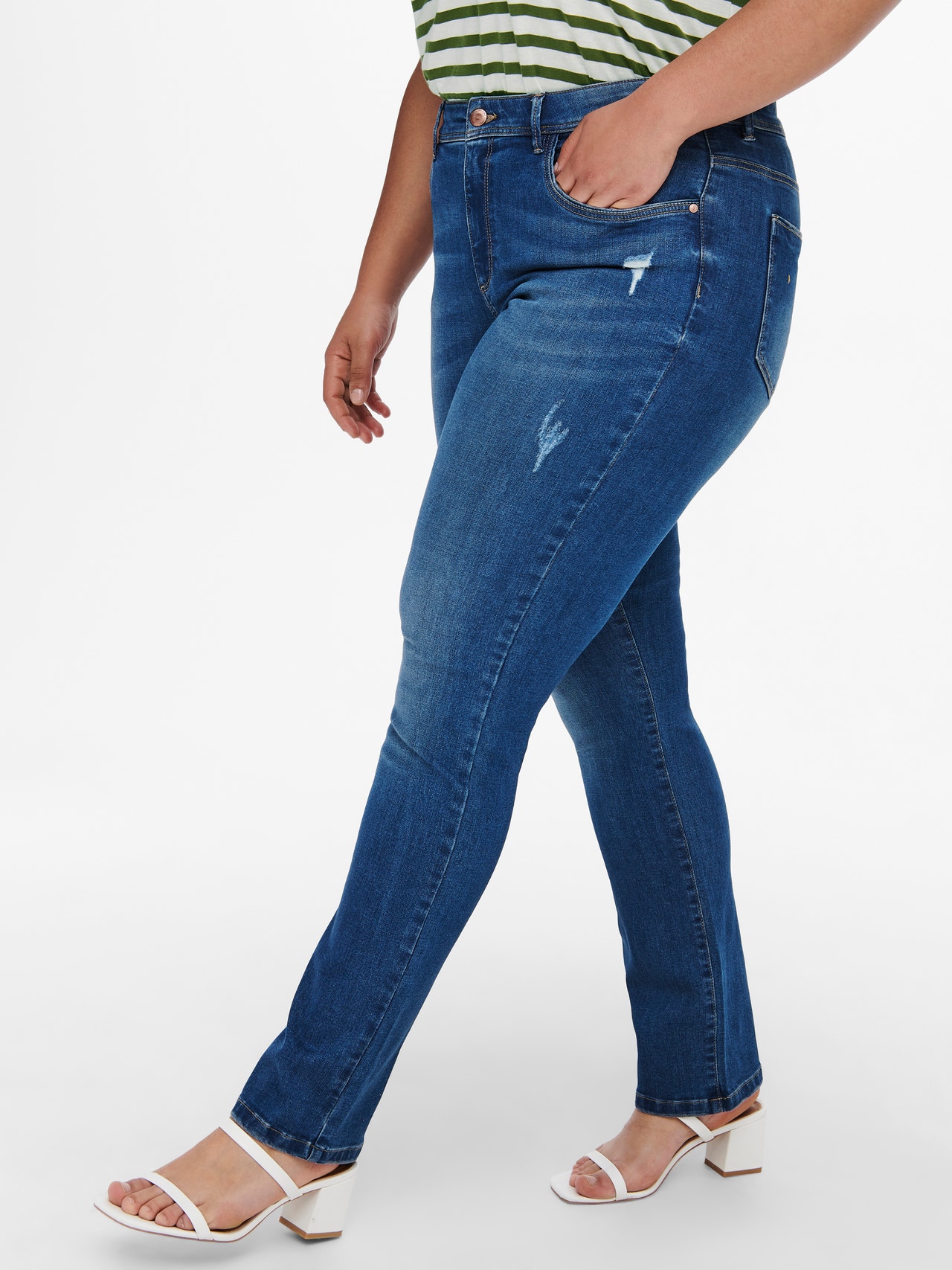 ONLY Jeans Skinny Fit Taille moyenne -Medium Blue Denim - 15231027