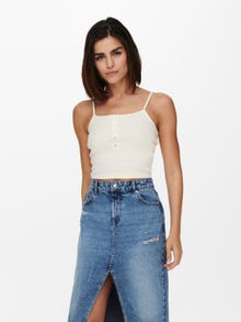 ONLY Cropped Top -Cloud Dancer - 15231169