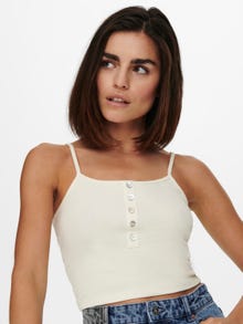 ONLY Cropped Top -Cloud Dancer - 15231169