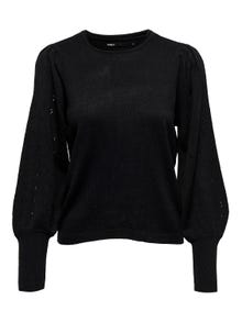 ONLY Couleur unie Pull en maille -Black - 15231227