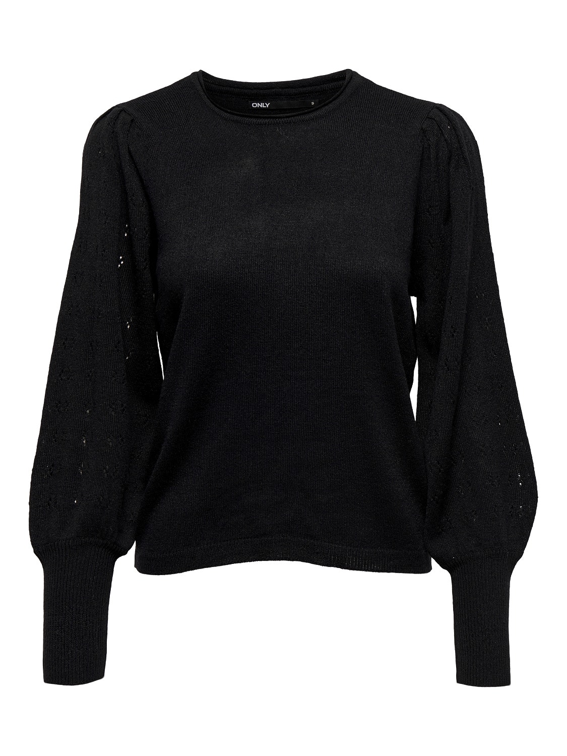 ONLY Solid colored Knitted Pullover -Black - 15231227