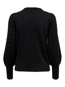 ONLY Ensfarget Strikket pullover -Black - 15231227