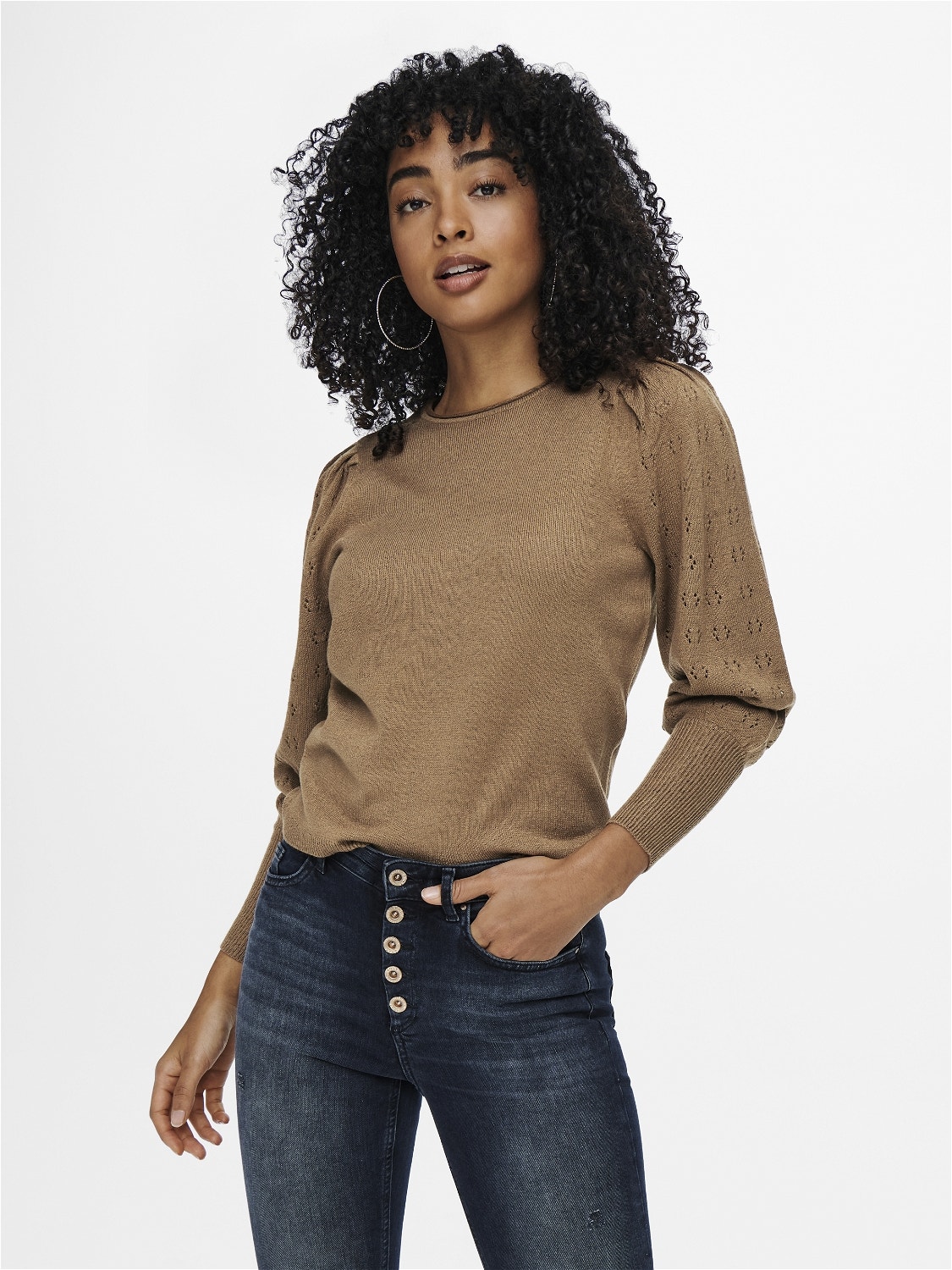 ONLY Einfarbige Strickpullover -Toasted Coconut - 15231227