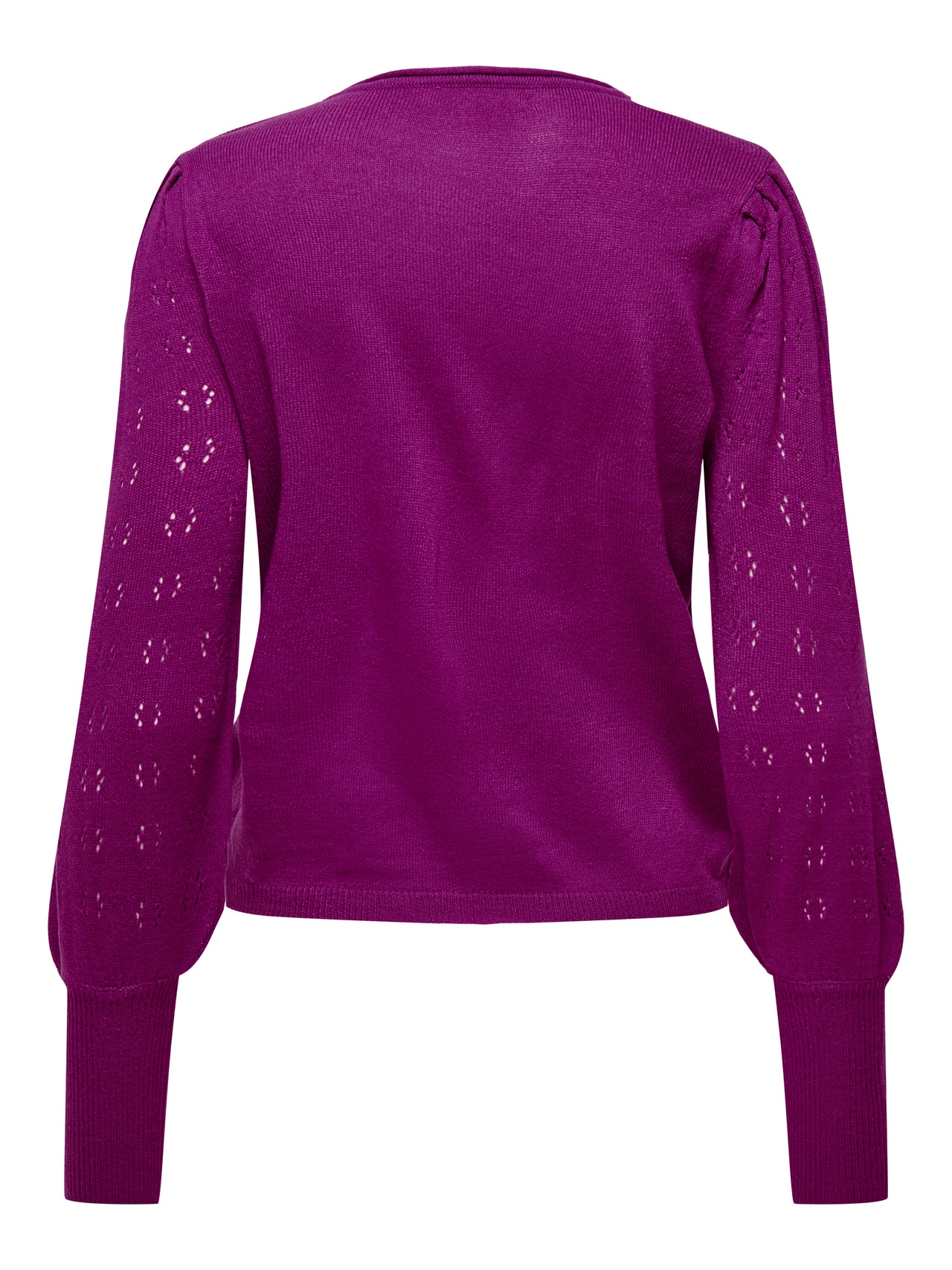 ONLY Pull-overs Col rond Bas hauts Manches volumineuses -Purple Wine - 15231227