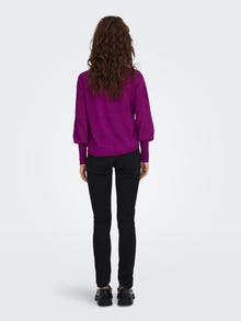 ONLY Solid colored Knitted Pullover -Purple Wine - 15231227