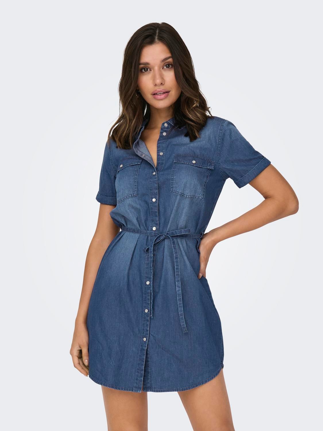 Blousejurk denim discount