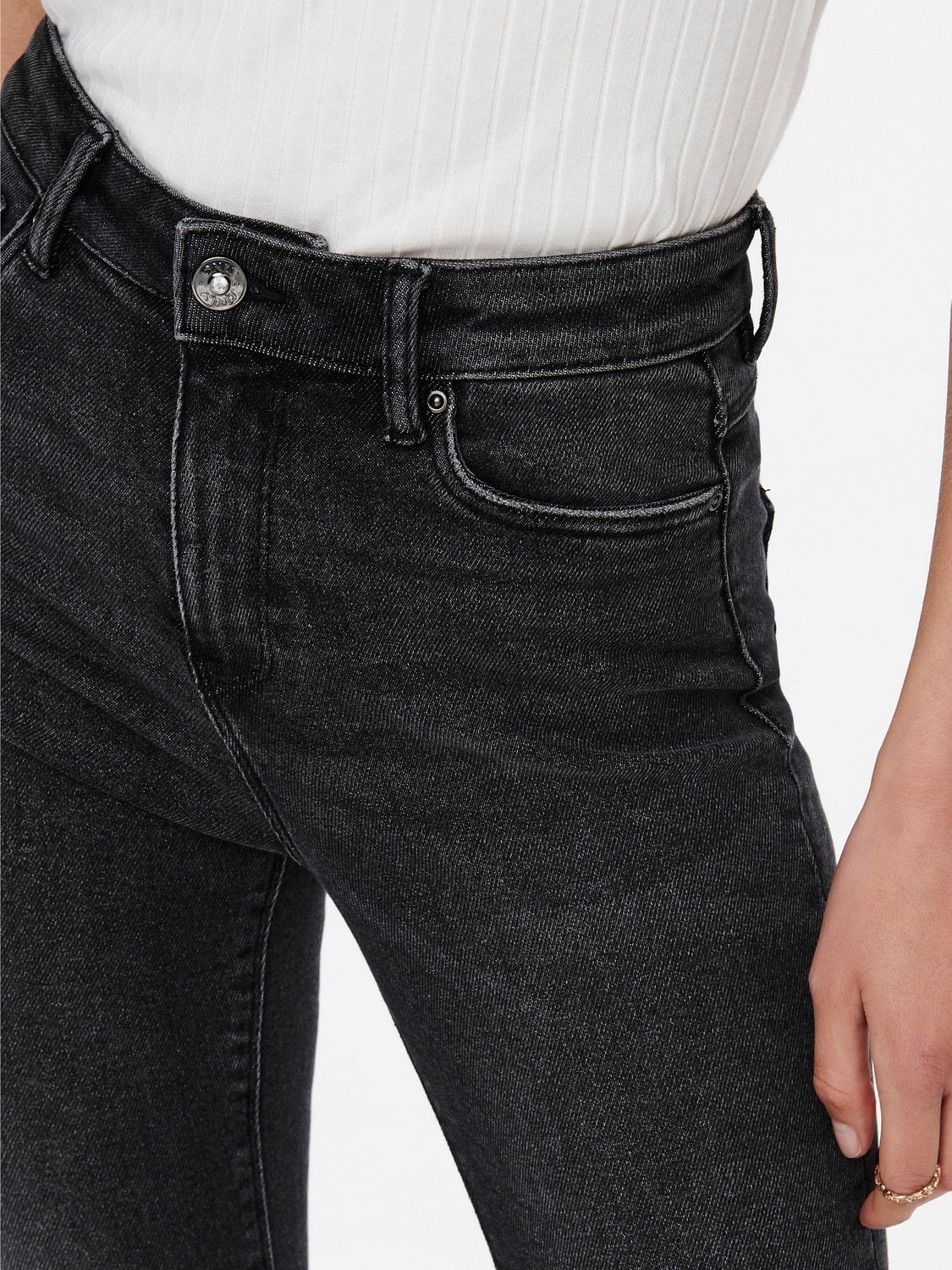 Schouderophalend Evaluatie Adelaide ONLMila Life Hw Ankle Skinny jeans | Zwart | ONLY®