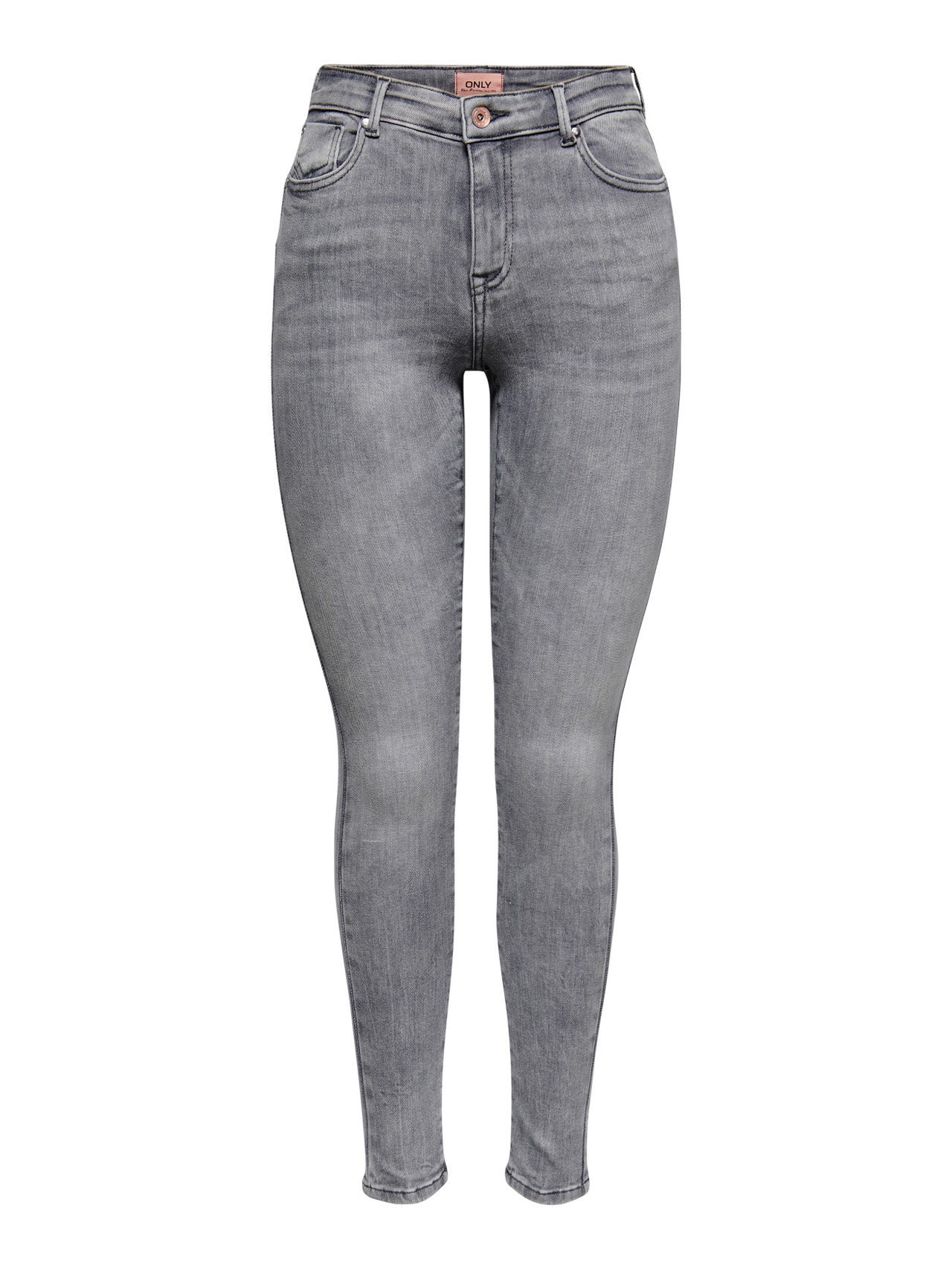 ONLY ONLPOWER Taille moyenne Skinny Fit Jeans -Grey Denim - 15231450