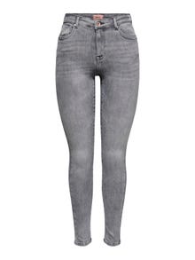 ONLY ONLPOWER Taille moyenne Skinny Fit Jeans -Grey Denim - 15231450