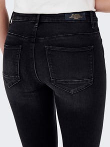 ONLY Skinny Fit Mittlere Taille Reißverschluss am Beinabschluss Jeans -Black - 15231587
