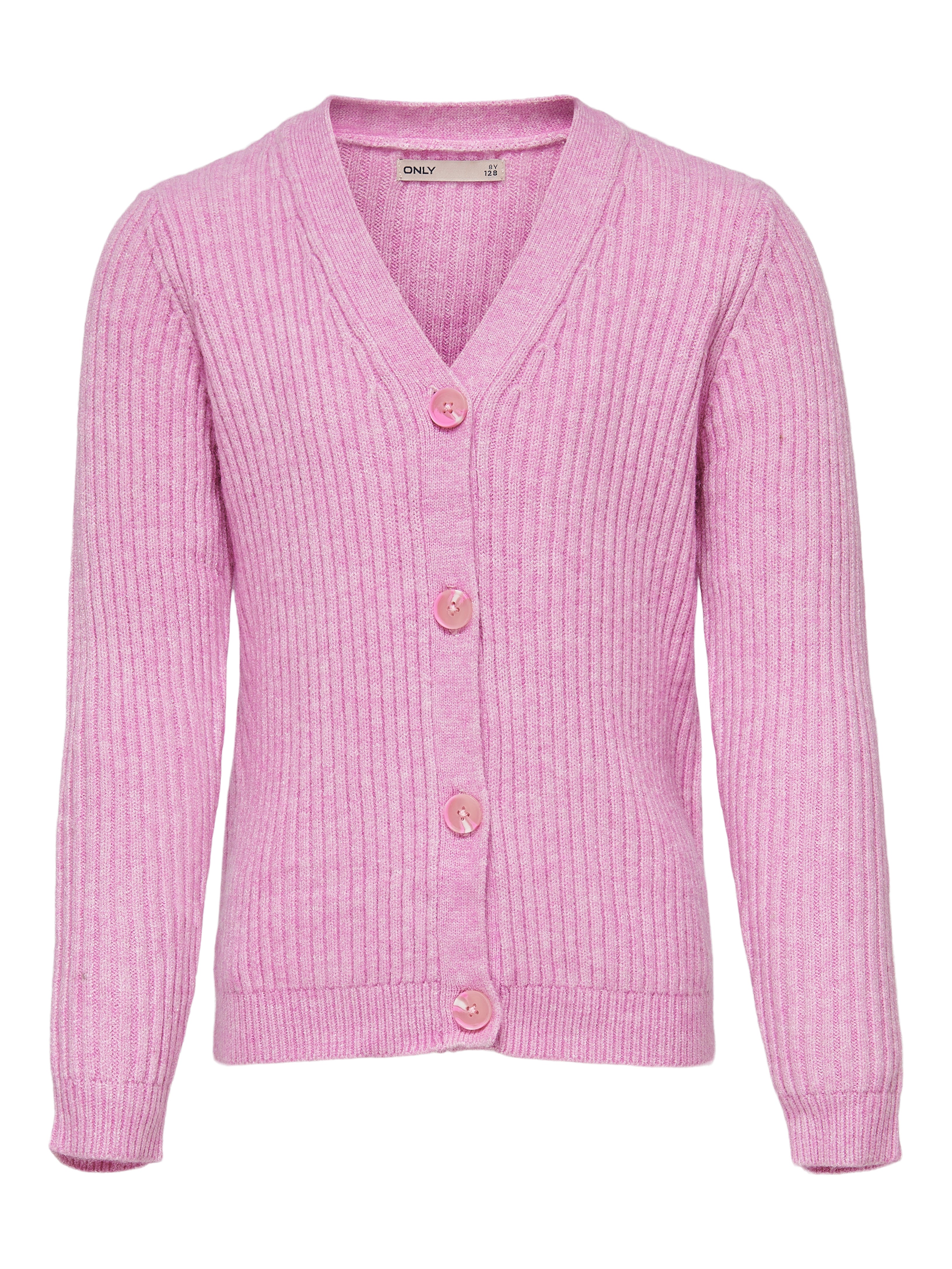 Rib Knitted Cardigan | Light Rose | ONLY®