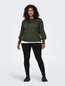 ONLY O-Neck Puff sleeves Pullover -Rosin - 15231765
