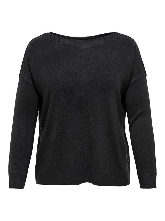 ONLY Curvy boatneck knitted Pullover - 15231779