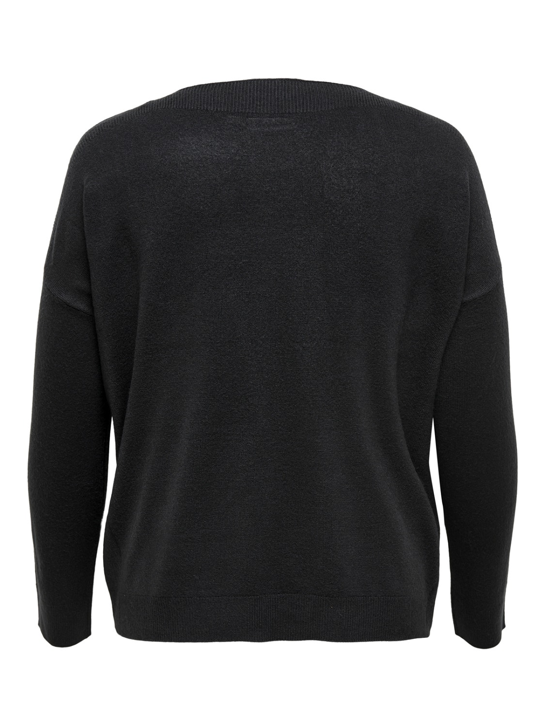 ONLY Curvy boatneck knitted Pullover -Black - 15231779