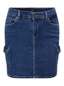 ONLY Mid waist Mini-rok -Medium Blue Denim - 15231791