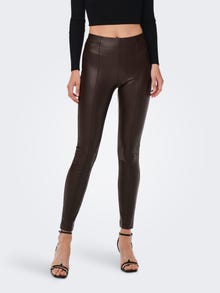 ONLY Kunstleder Leggings -Mulch - 15231825