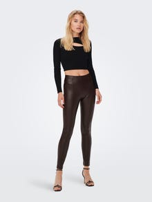 ONLY Faux leather Leggings -Mulch - 15231825