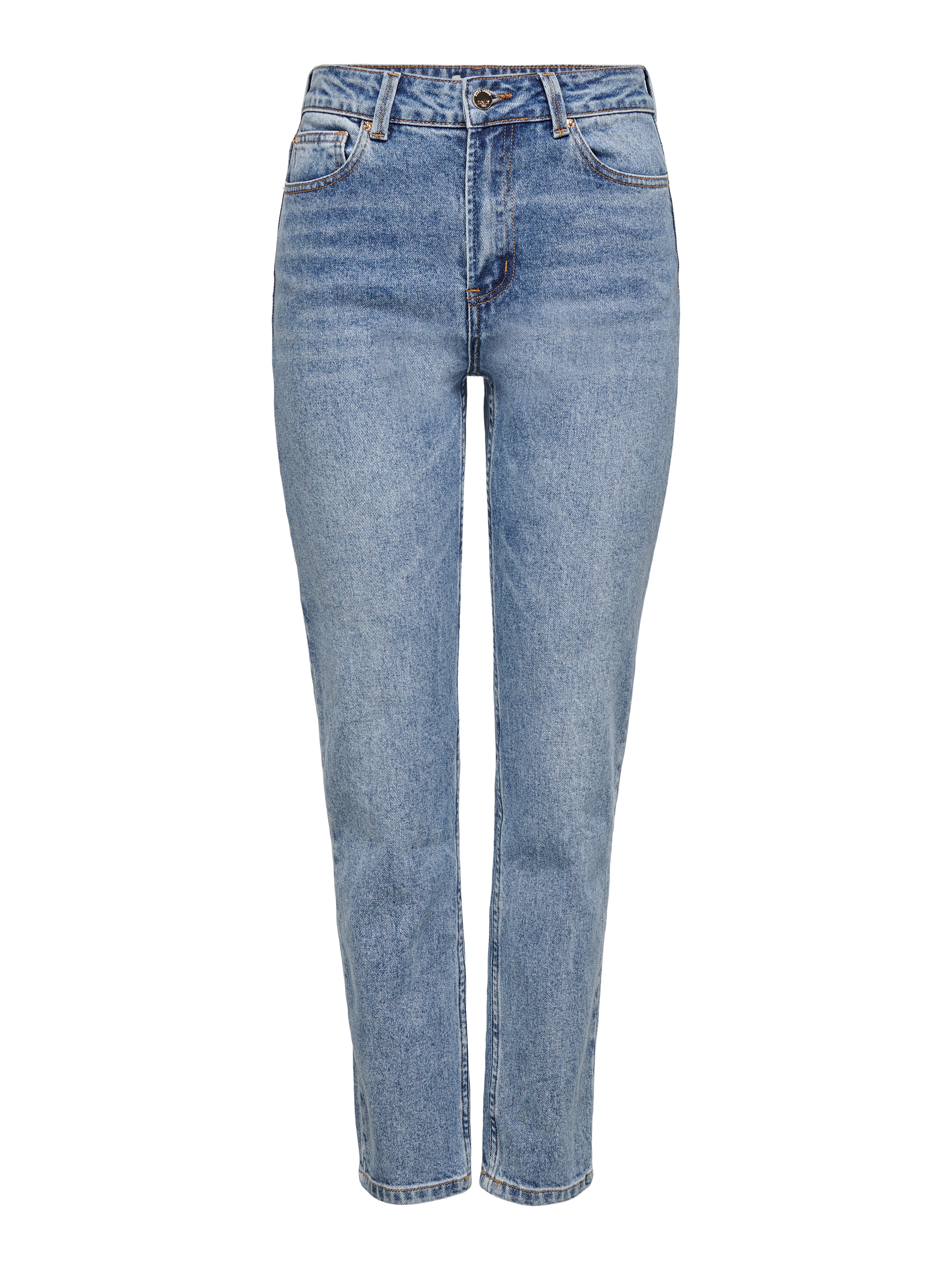 Onlemily Hohe Taille Gerade Geschnitten Jeans