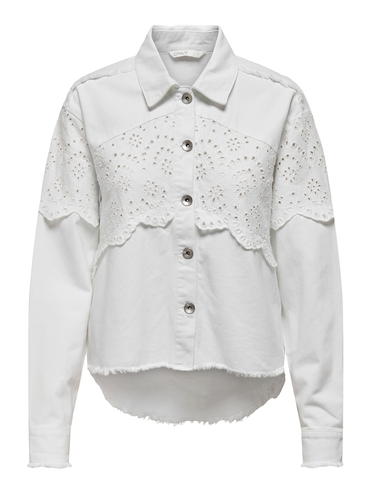 ONLY mønstret jakke -Bright White - 15232378