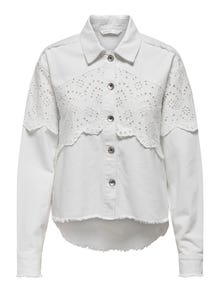 ONLY mønstret jakke -Bright White - 15232378