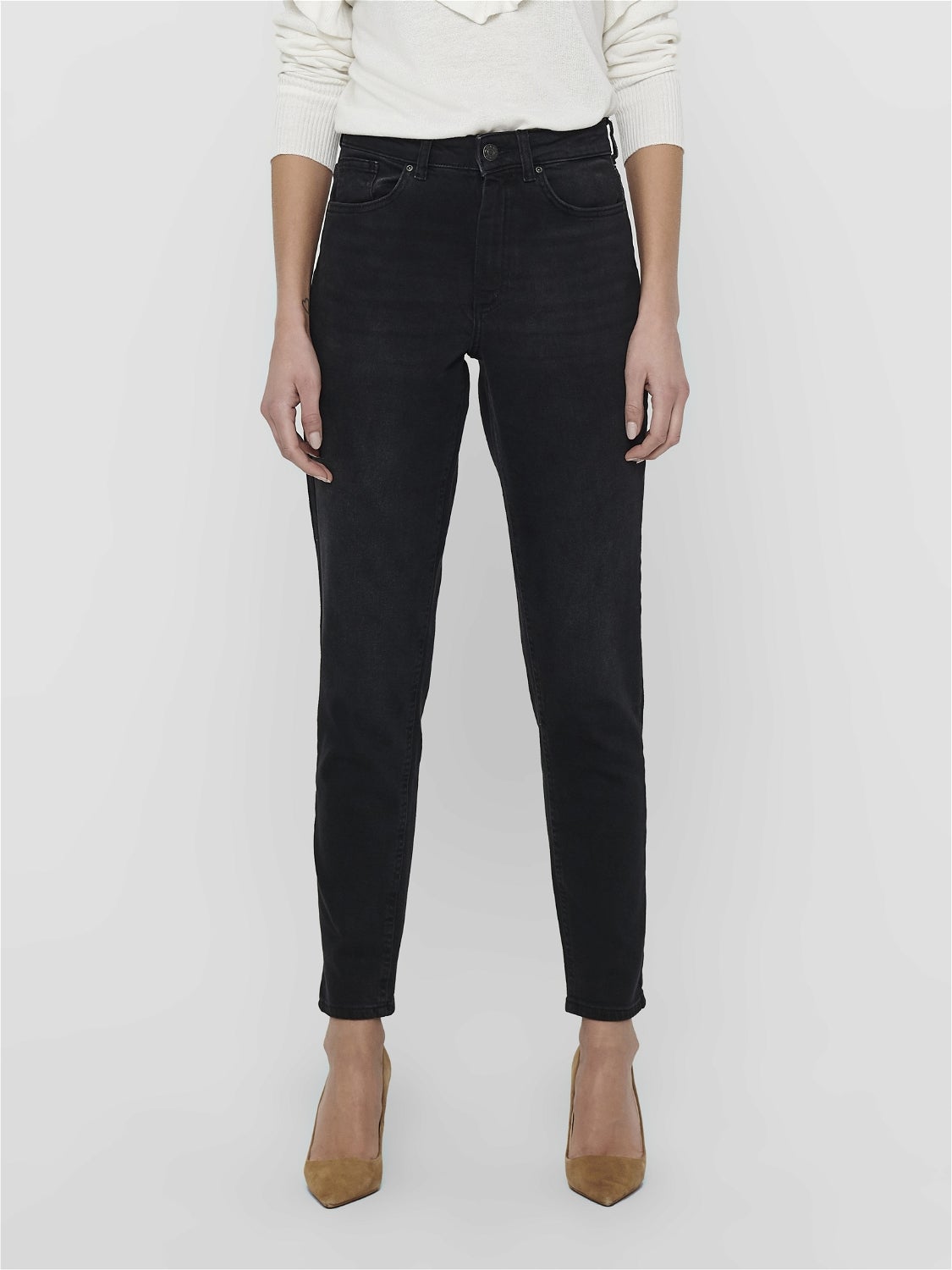 Jean mom 2025 fit noir