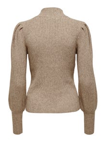 ONLY Hoge hals Ballonmouwen Pullover -Toasted Coconut - 15232494