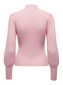ONLY High neck Balloon sleeves Pullover -Light Pink - 15232494